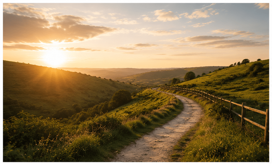 Path through hills